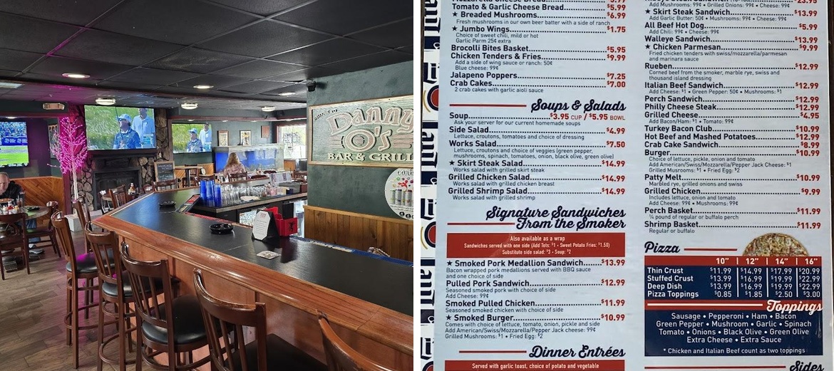 Danny O's Bar & Grill Menu